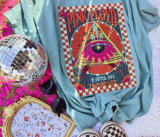 Vintage Seafoam Filmore East Pyramid Graphic Tee Comfort Colors