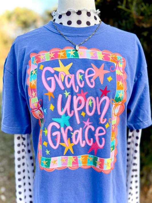 Grace Upon Grace Doodle Comfort Colors Graphic Tee