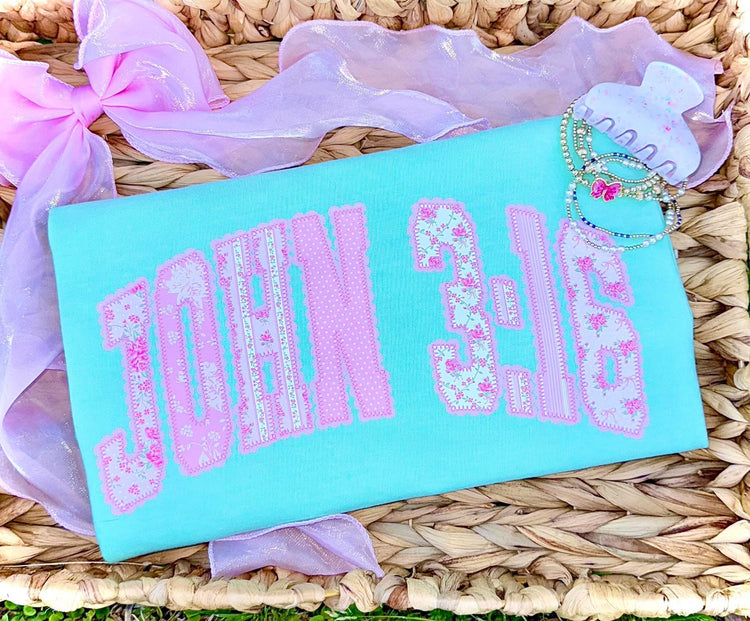 John 316 Floral Lace Comfort Colors Graphic Tee