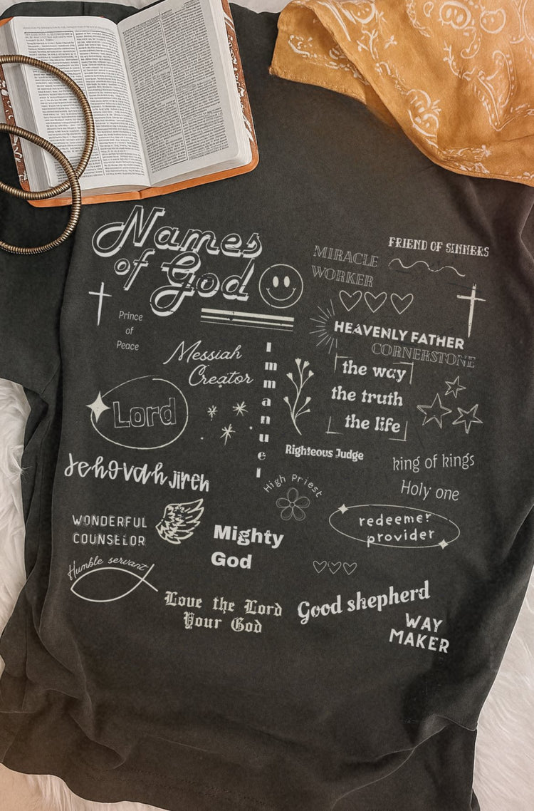 Names of God Faith Comfort Colors Graphic Tee