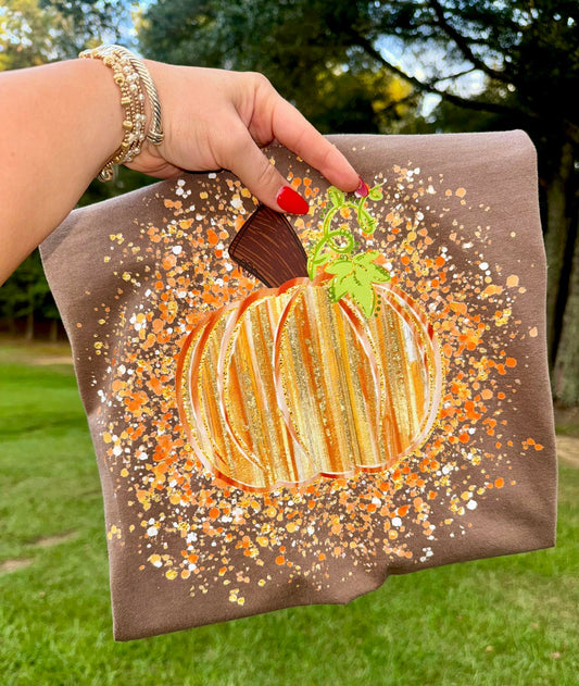 Brushstroke Fall Pumpkins Comfort Colors Graphic Tee