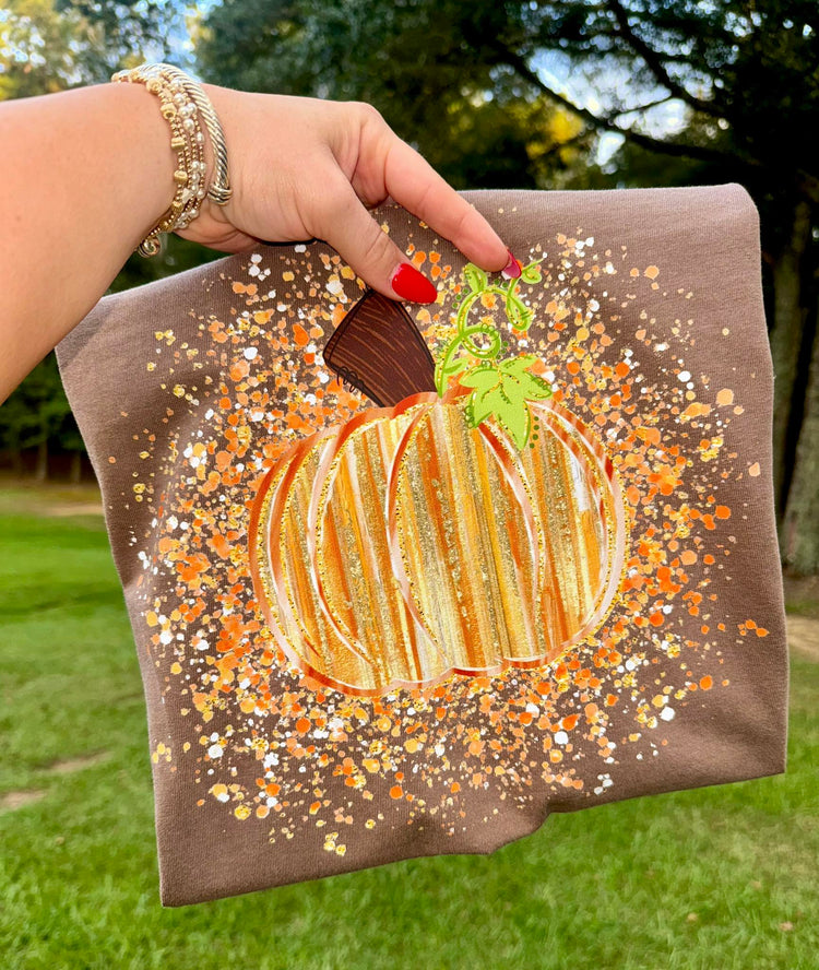 Brushstroke Fall Pumpkins Comfort Colors Graphic Tee