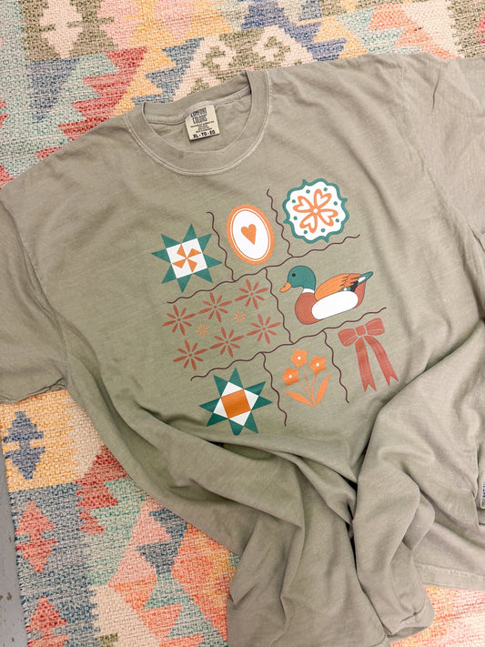 Trendy Mallard Collage Comfort Colors Graphic Tee