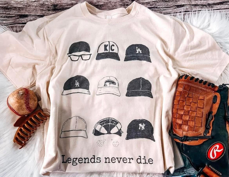 Legends Never Die Gildan Softstyle Sand