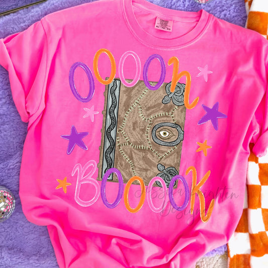 Ooooh Book Halloween Comfort Colors Graphic Tee