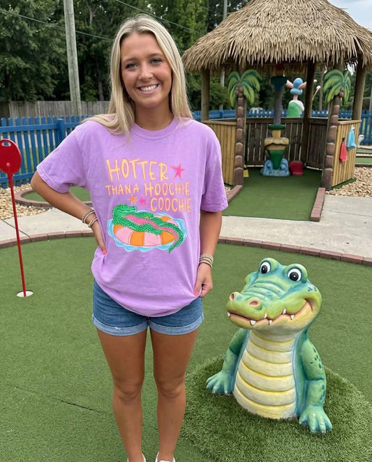 Hotter Than a Hoochie Coochie Comfort Colors Graphic Tee