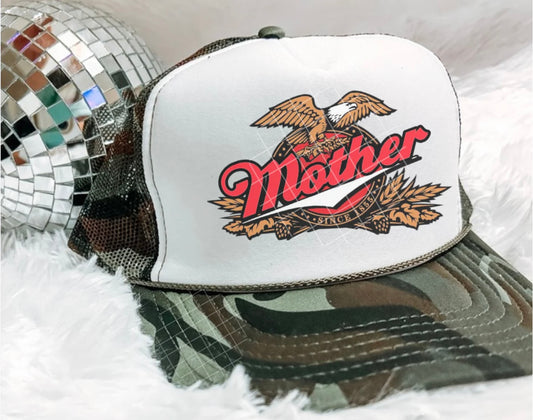 Camo Mother America Trucker Hat