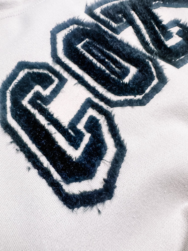 Cozy Season Fluffy Patch Crewneck Sweatshirt