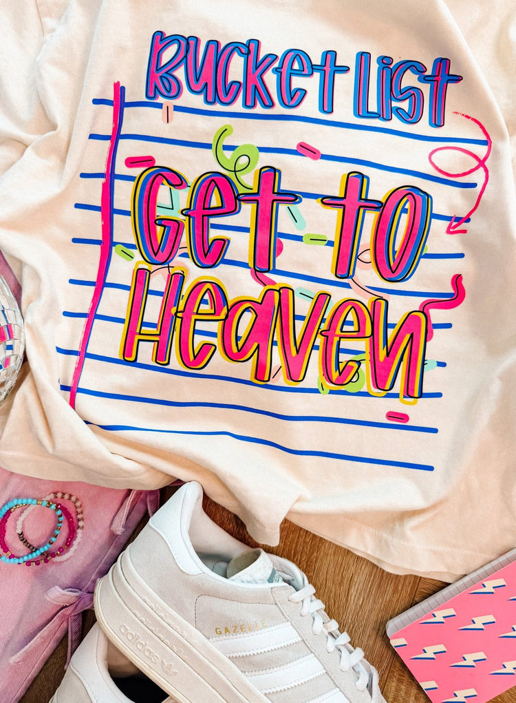 Bucket List: Heaven Faith Comfort Colors Graphic Tee