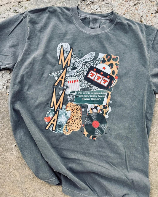 Western Mama Collage Comfort Colors Graphic Tee