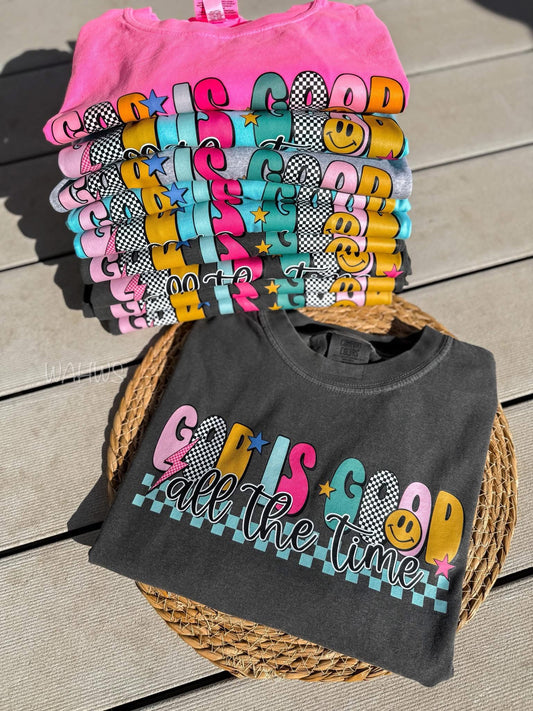 God is Good All the Time Faith Graphic Tee Comfort Colors
