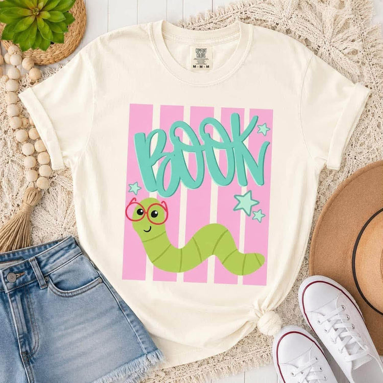 Book Worm Teacher Graphic Tee Comfort Colors