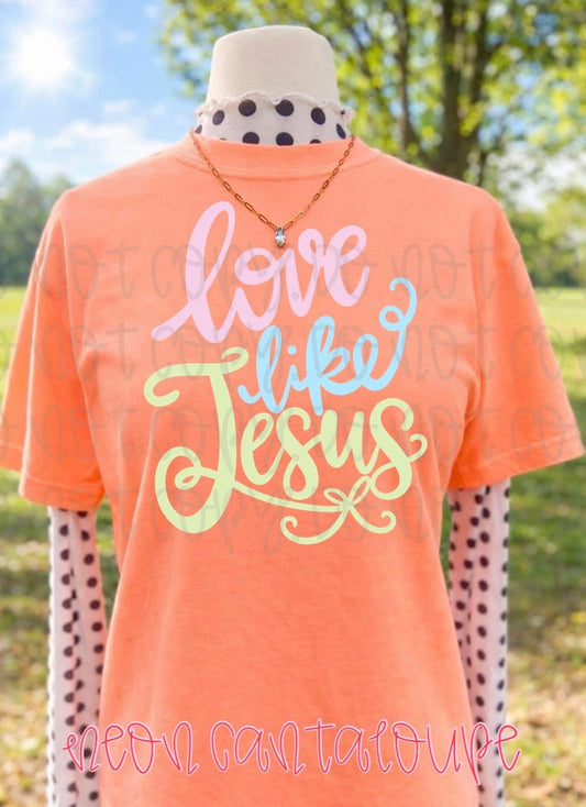 Love Like Jesus Doodle Comfort Colors Graphic Tee
