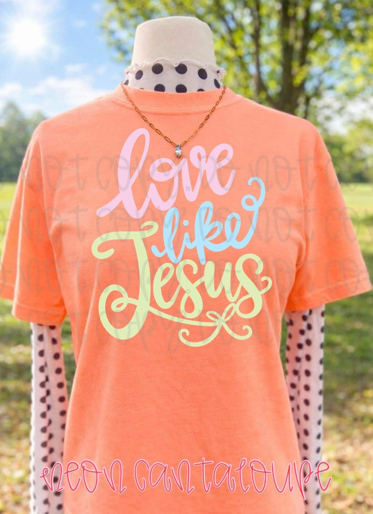 Love Like Jesus Doodle Comfort Colors Graphic Tee