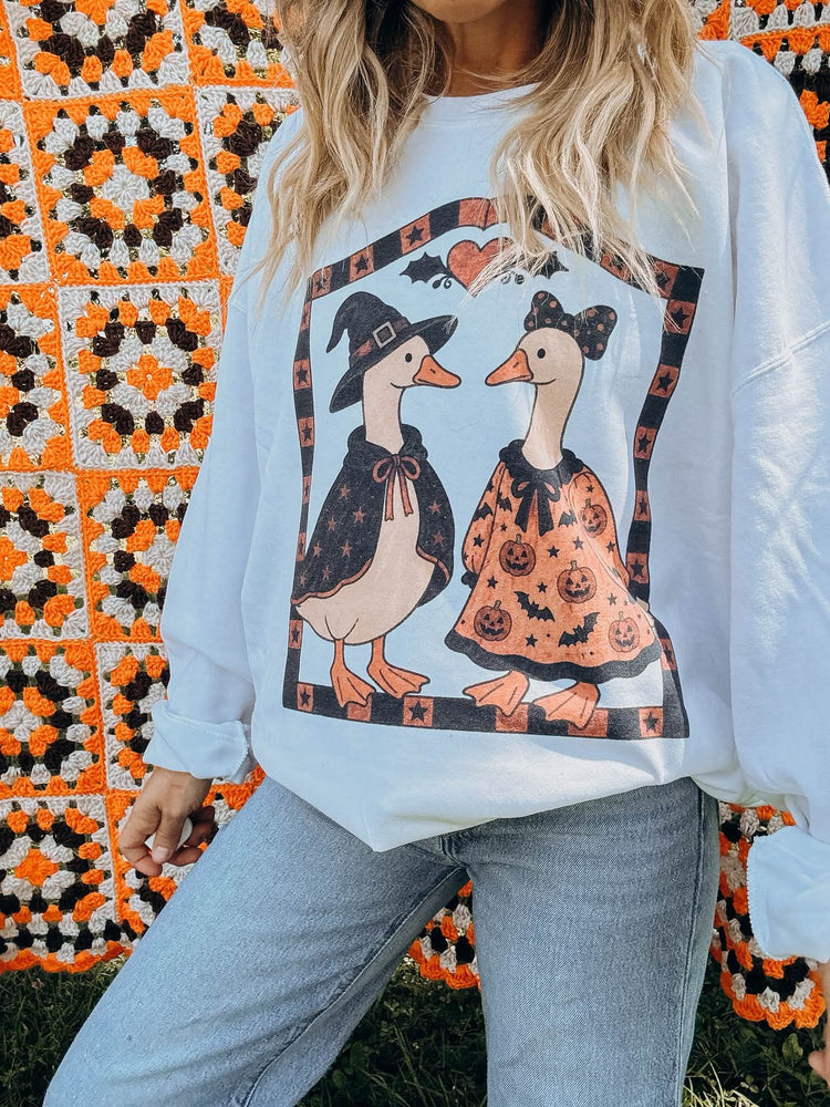 Thrifty Halloween Geese Sweatshirt