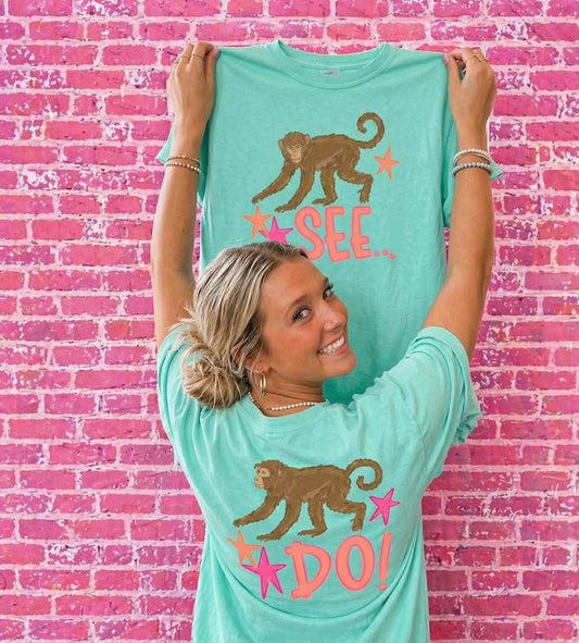 Monkey See Monkey Do Comfort Colors Graphic Tee