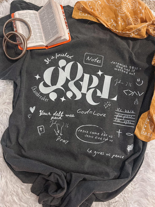 Gospel Notes Faith Graphic Tee Comfort Colors