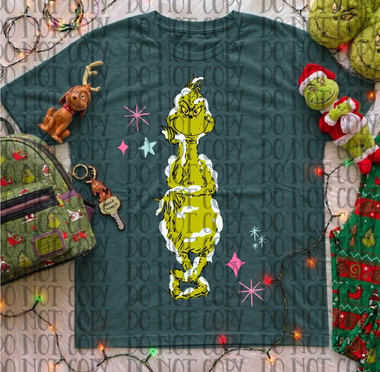 Green Christmas Monster Comfort Colors Graphic Tee