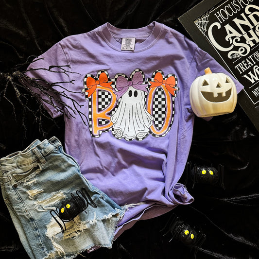 Boo Halloween Comfort Colors Graphic Tee
