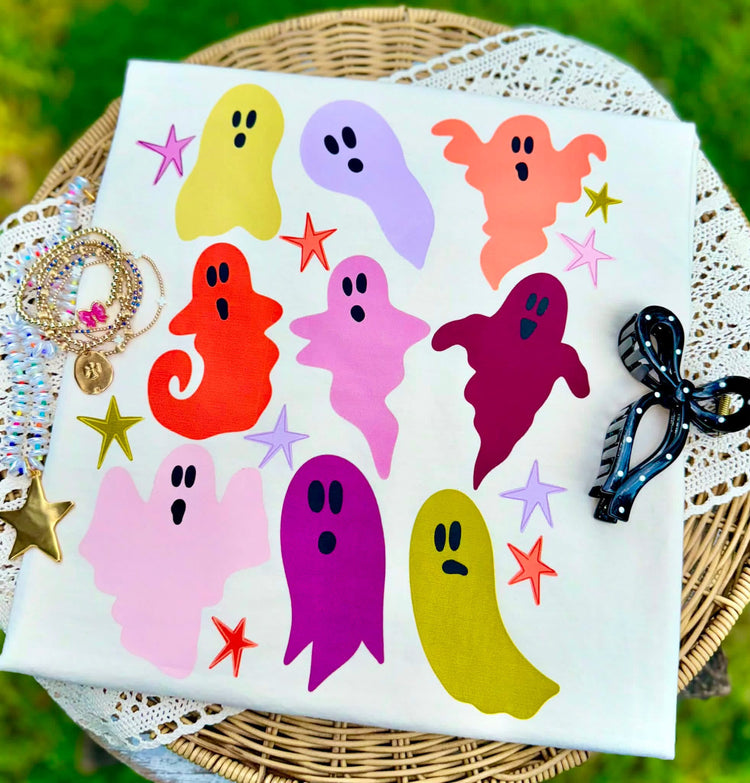 Neon Ghost Halloween Comfort Colors Graphic Tee