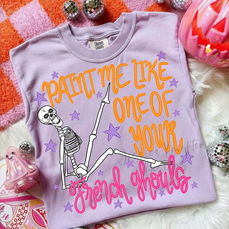 Paint Me Like One of Your Ghouls Halloween Comfort Colors Graphic Tee
