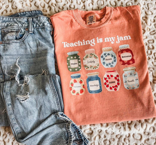 Teaching is my Jam Comfort Colors Graphic Tee