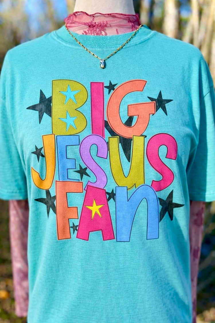 Big Jesus Fan Comfort Colors Graphic Tee
