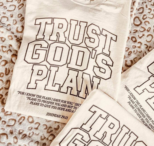 Trust Gods Plan Faith Comfort Colors Graphic Tee