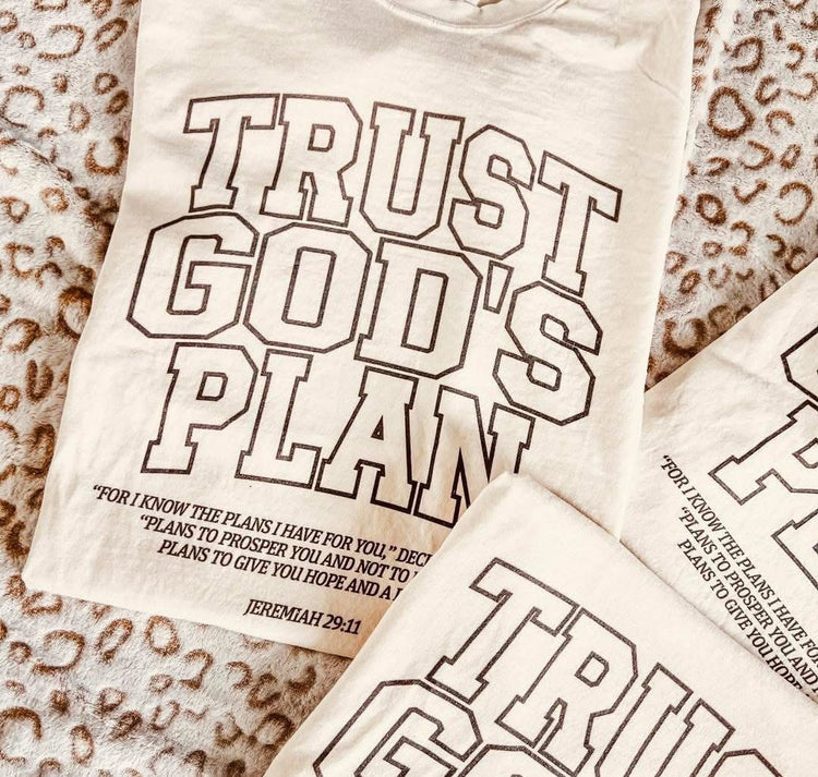 Trust Gods Plan Faith Comfort Colors Graphic Tee