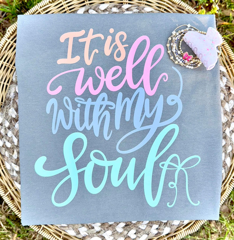 It is Well with My Soul Faith Comfort Colors Graphic Tee