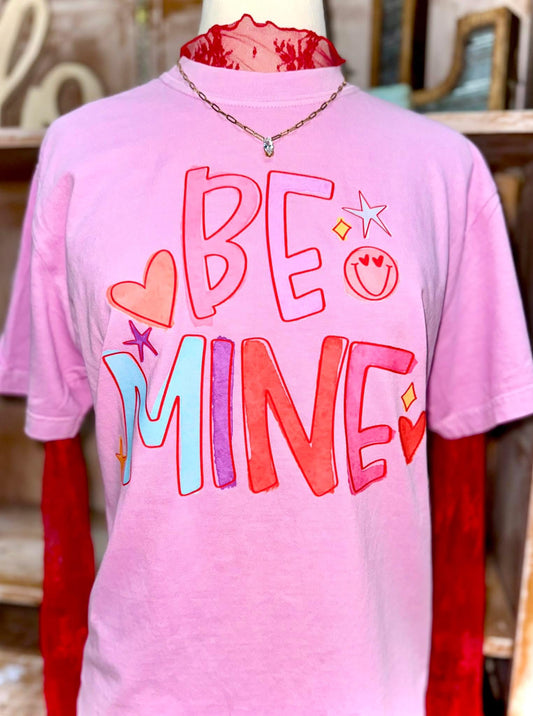 Be Mine Doodle Valentines Comfort Colors Graphic Tee
