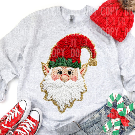 Faux Yarn Elf Christmas Sweatshirt