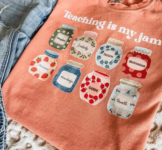 Teaching is my Jam Comfort Colors Graphic Tee