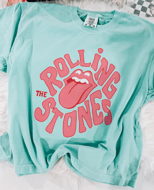 Pink Vintage Stones Graphic Tee Comfort Colors
