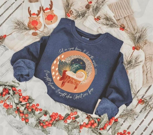 Oh Night Divine Faith Christmas Sweatshirt