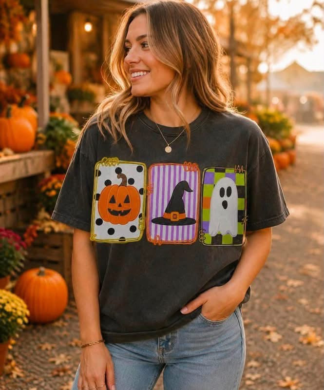 Spooky Things Trio Halloween Comfort Colors Graphic Tee