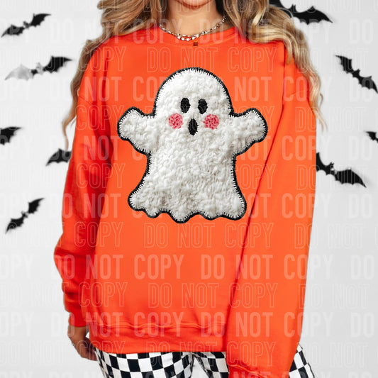 Faux Yarn Ghost Halloween Sweatshirt