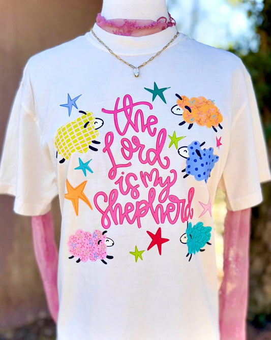 The Lord is my Shepard Doodle Comfort Colors Graphic Tee