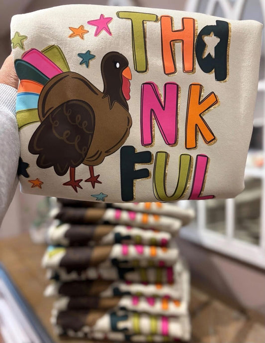 Thankful Turkey Thanksgiving Sweatshirt