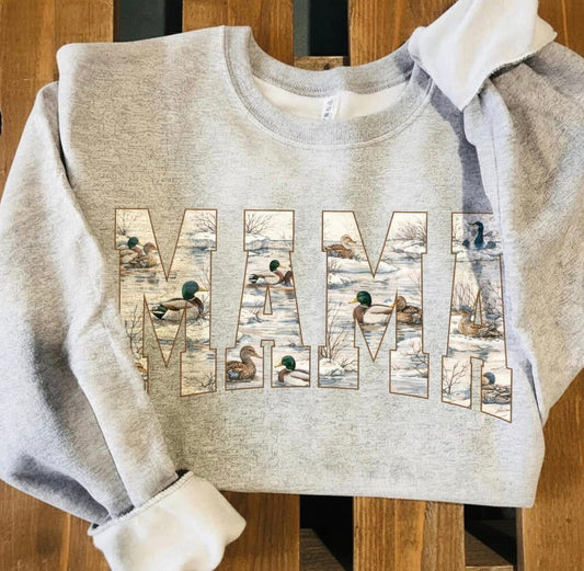 Mallard Duck Hunting Mama Trendy Sweatshirt