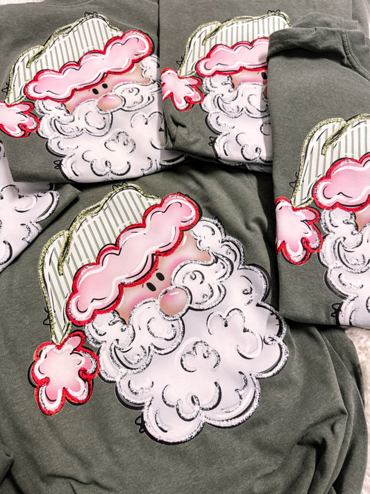 Seersucker Santa Christmas Comfort Colors Graphic Tee