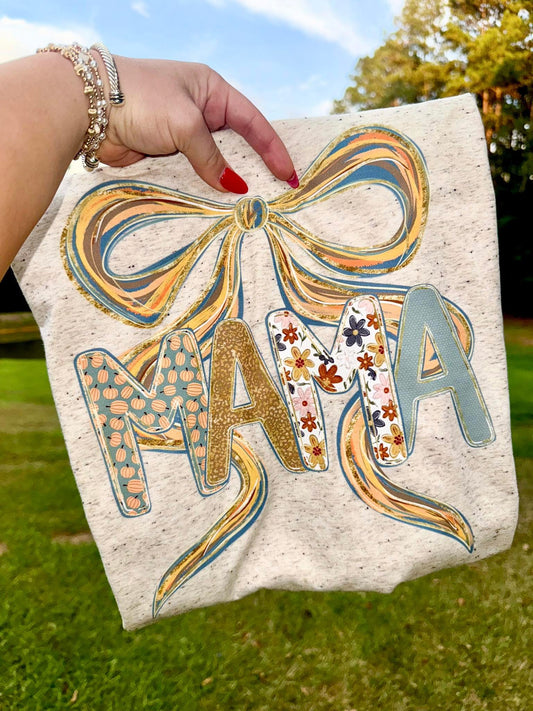 Fall Coquette Mama Comfort Colors Colorblast Graphic Tee