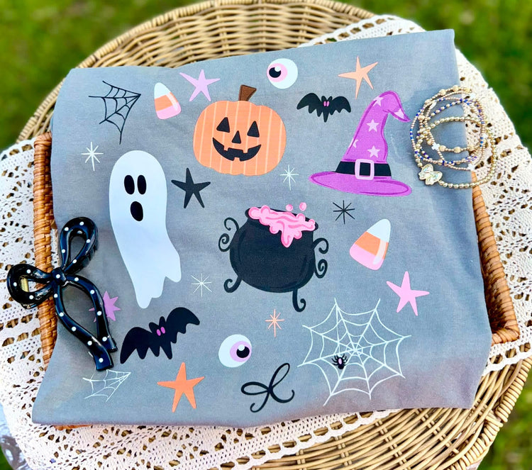 Halloween Doodles Comfort Colors Graphic Tee