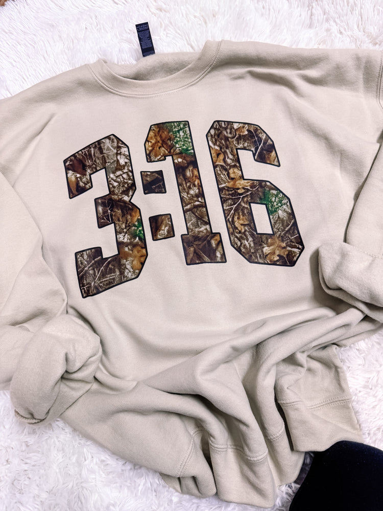 John 3:16 Camo Gildan Faith Sweatshirt