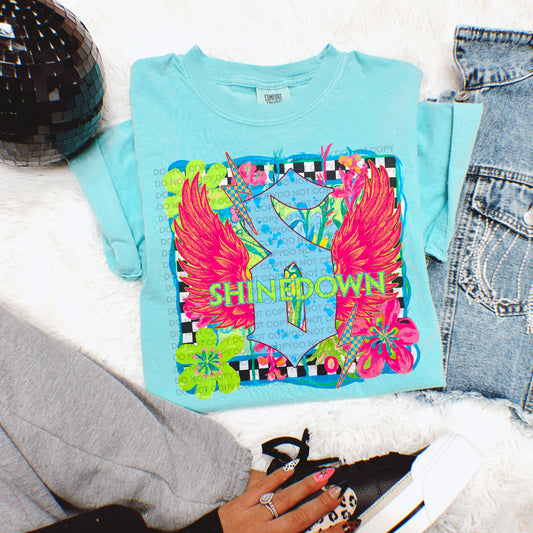 Neon Shinedown Comfort Colors Graphic Tee