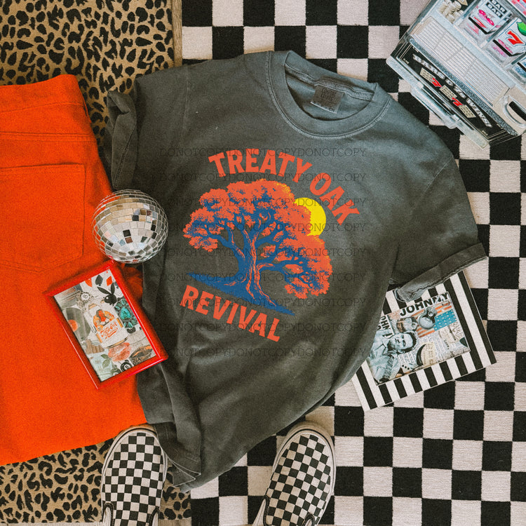 Treaty Oak Retro Music Comfort Colors Graphic Tee