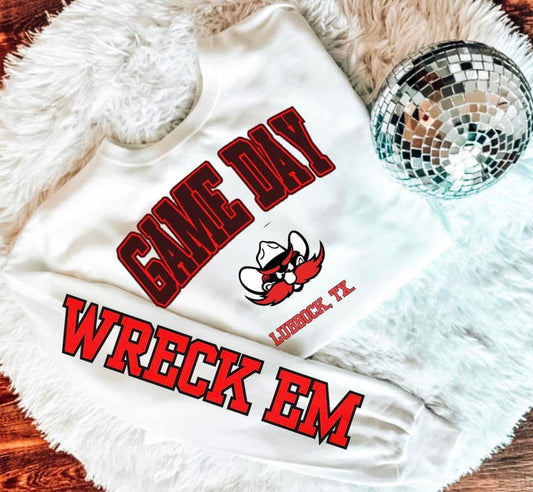 Game Day Lubbock, TX Sweatshirt