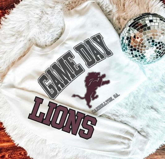 Game Day Carrollton, GA Lions Sweatshirt