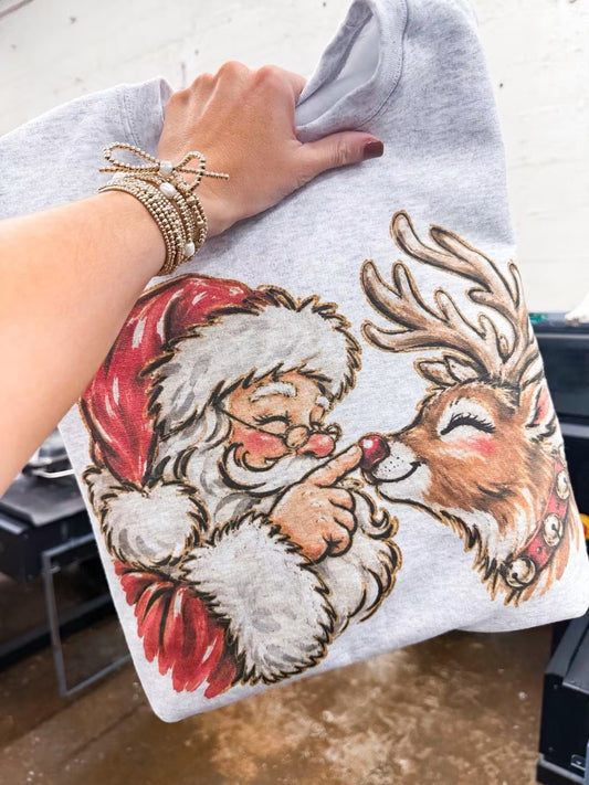 Boop Santa & Reindeer Christmas Sweatshirt