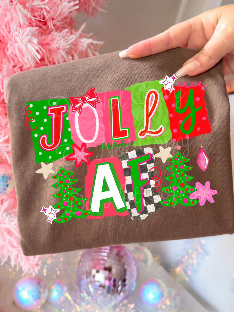 Jolly AF Christmas Comfort Colors Tee